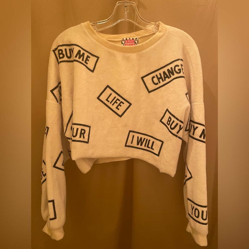 Korean brand Laser Heaven cropped sweater L